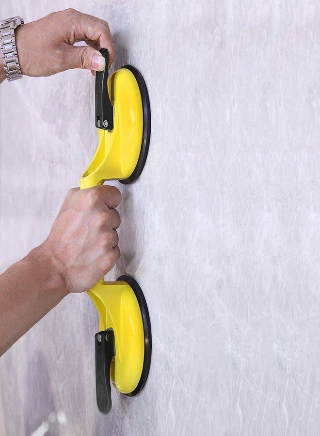 Portible رافعة أكواب محمولة من الألومنيوم مزودة بمقبض شفط؛ مقبض لحمل الأكواب؛ سعة 100 كجم (عبوة من قطعتين). - Image 3